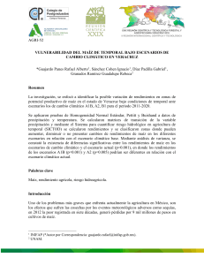AGRI-52 VULNERABILIDAD DEL MAÍZ DE TEMPORAL