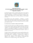 DECLARACION DE LA CONFERENCIA MUNDIAL DE LOS