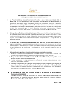 Página 1 de 8 Nota de síntesis: 8º reunión del Grupo líder del