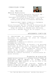 CURRICULUM VITAE Dra. Matilde Mónica Rusticucci
