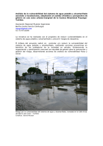 Análisis de la vulnerabilidad del sistema de agua potable y