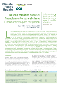 Financiamiento para mitigación - Overseas Development Institute
