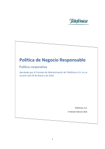 Política de Negocio Responsable