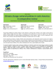 Climate change national policies in Latin America: A comparative