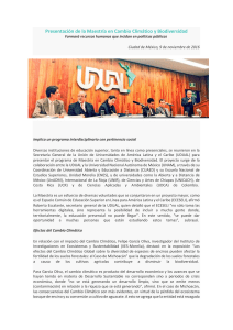 Presentaci&oacute;n de la Maestr&iacute;a en Cambio Clim&aacute;tico y Biodiversidad