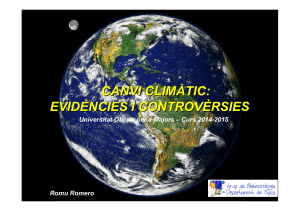 canvi climàtic: evidències i controvèrsies