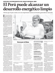 El Per&uacute; puede alcanzar un desarrollo energ&eacute;tico limpio