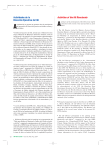 Actividades de la Dirección Ejecutiva del IAI Activities of the IAI
