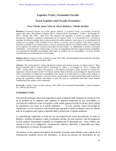 Log&iacute;stica Verde y Econom&iacute;a Circular Green Logistics and Circular
