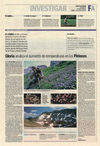 Gloria analiza el aumento de temperaturas en los Pirineos