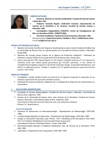 Inés Angela Camilloni - CV - CIMA