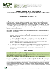 Reporte de actividades del GCF México durante