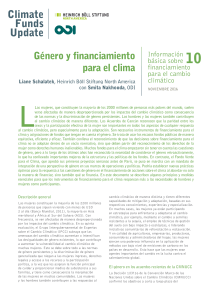 Género y financiamiento para el clima