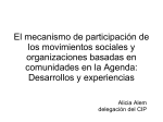 El mecanismo de participación de los movimientos sociales y