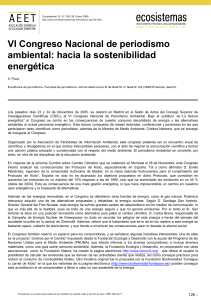 VI Congreso Nacional de periodismo ambiental: hacia la