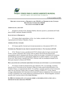 12 de noviembre de 2009 1. Inauguró la reunión la Sra. Monique
