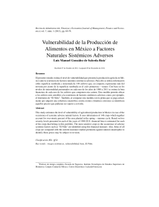 Vulnerabilidad de la Producción de Alimentos en México a Factores
