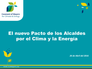 El nuevo Pacto de los Alcaldes por el Clima y la Energía