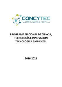 programa nacional de ciencia, tecnología e innovación