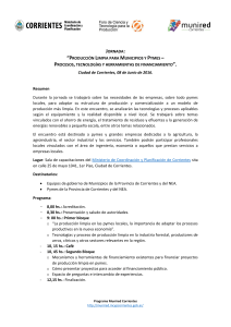 JORNADA: “PRODUCCIÓN LIMPIA PARA MUNICIPIOS Y