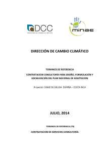 TDR Plan Nacional Adaptación - Dirección de Cambio Climático