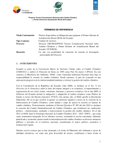 TÉRMINOS DE REFERENCIA Título Contratación Técnico