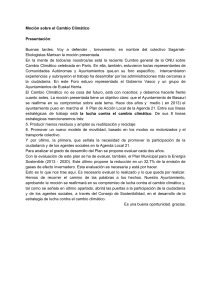 Moción sobre el Cambio Climático Presentación