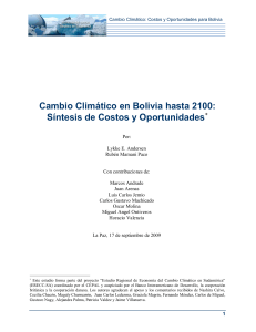 Escenarios de Deforestación en Bolivia