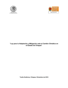 Ley de Cambio Climático para el Estado de Chiapas
