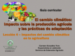 El cambio climático: Impacto sobre la producción agrícola y las