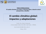 El cambio climático global: impactos y adaptaciones