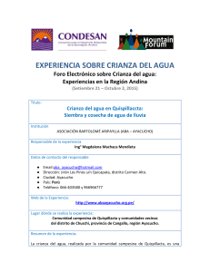 3 Crianza del agua en Quispillaccta