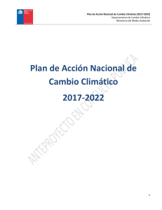 Plan de Acción Nacional de Cambio Climático 2017-2022