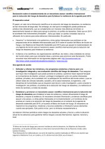 Declaración sobre el establecimiento de un mecanismo asesor