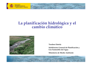 La planificación hidrológica y el cambio climático