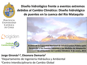 Diseño hidrológico de puentes en la cuenca del R