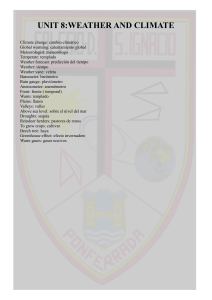 UNIT 8:WEATHER AND CLIMATE