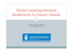 Global warming threaten biodiversity in Canary Islands