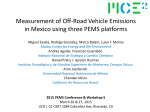 Measurement of Off-Road Vehicle Emissions in Mexico using three