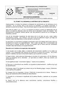 INDICADOR DE DESEMPEÑO Comprende el proceso evolutivo del