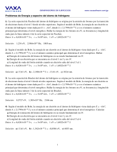 Espectros y energía del átomo de hidrógeno