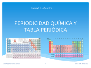 periodicidad química y tabla periódica