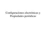 Configuraciones electrónicas y propiedades periódicas