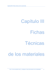 Capítulo III. Fichas técnicas de los materiales