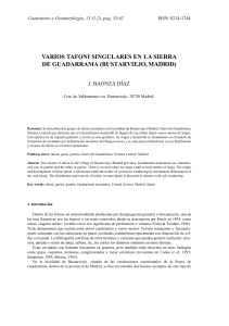 varios tafoni singulares en la sierra de guadarrama