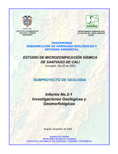 Descargue Informe de Geologia. - Servicio Geológico Colombiano