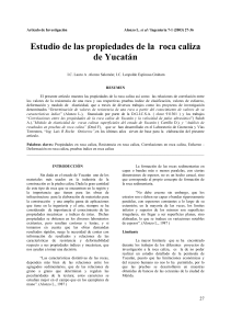 Estudio de las propiedades de la roca caliza de Yucatán