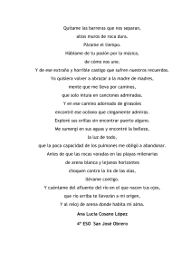 Qu&iacute;tame las barreras que nos separan, altos muros de roca dura