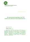 Almacenamiento geológico de CO2: Criterios de selección de