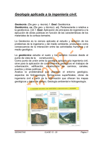Geología aplicada a la ingeniería civil.